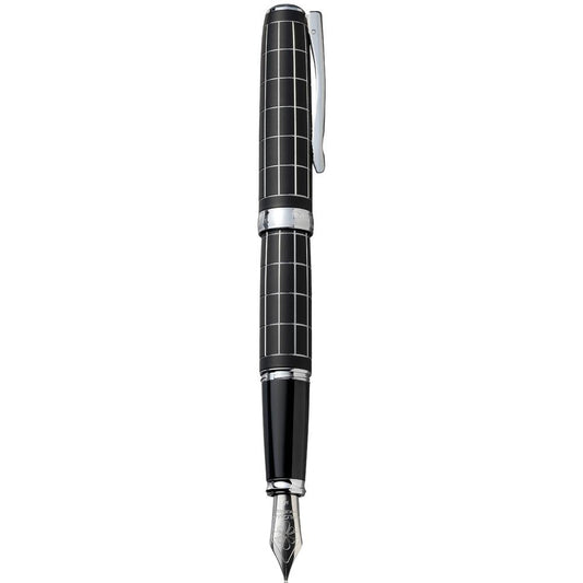 Diplomat Excellence A Plus Rhomb Guilloche Lapis Black Fountain Pen