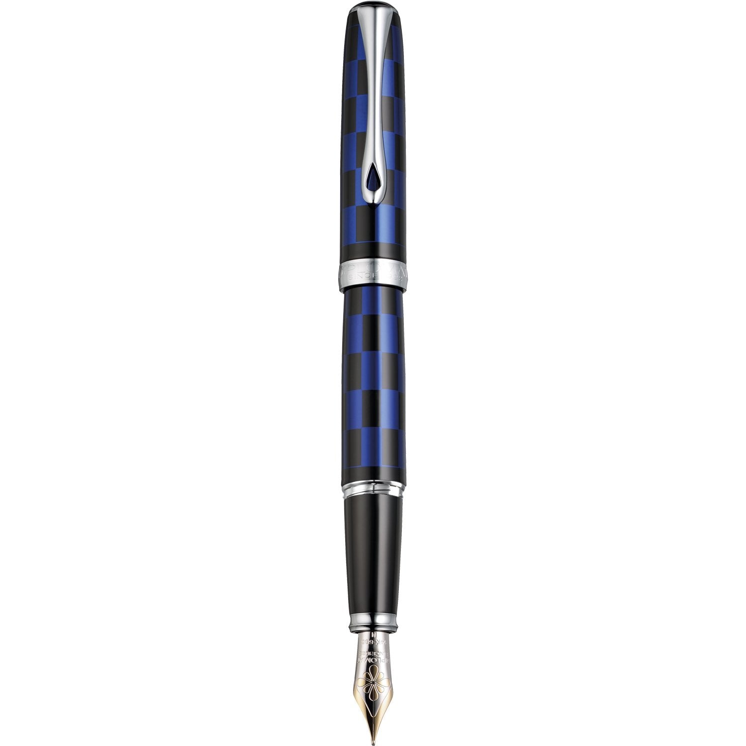 Diplomat Excellence A Plus Rome Black Blue 14K Gold Fountain Pen