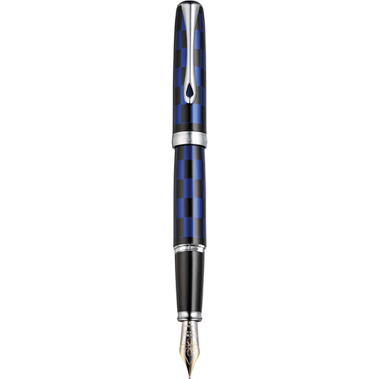 Diplomat Excellence A Plus Rome Black Blue 14K Gold Fountain Pen