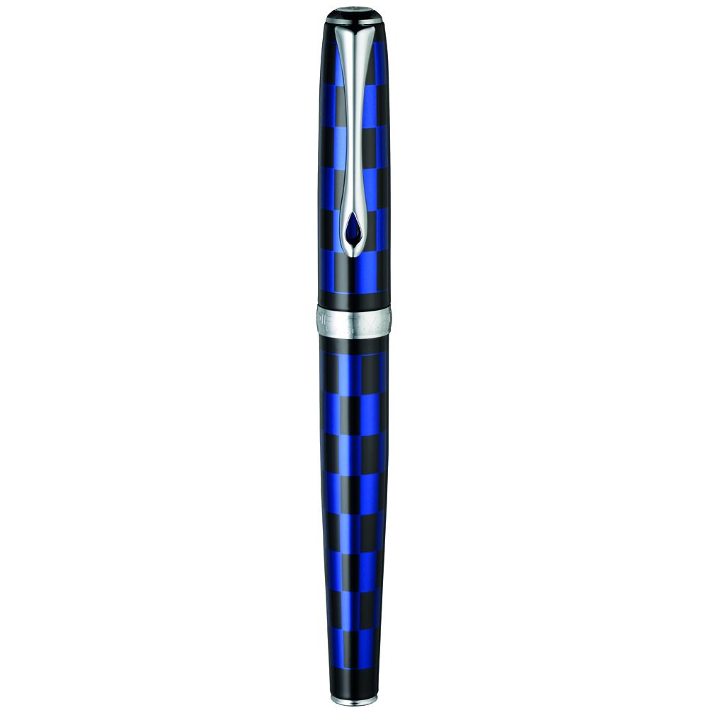 Diplomat Excellence A Plus Rome Black Blue 14K Gold Fountain Pen