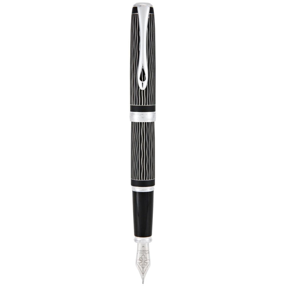 Diplomat Excellence A Plus Wave Guilloche Lapis Black Fountain Pen