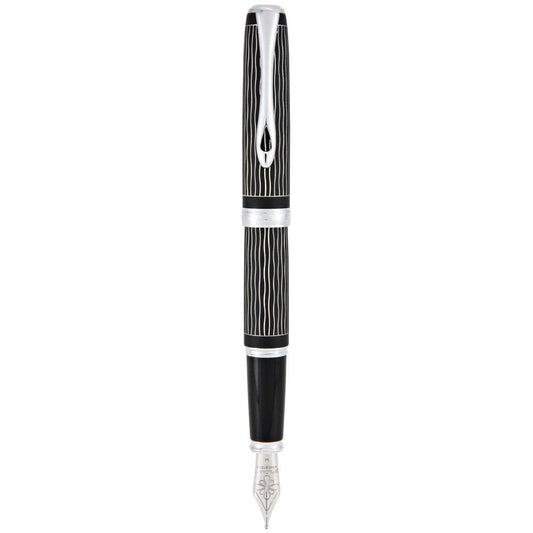 Diplomat Excellence A Plus Wave Guilloche Lapis Black Fountain Pen