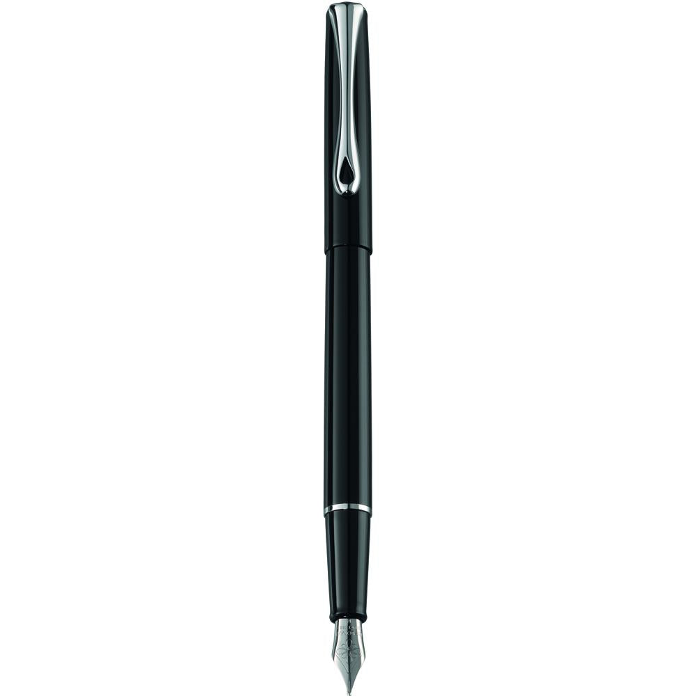 Diplomat Traveller Black Lacquer Fountain Pen everyday use sleek and slim pen