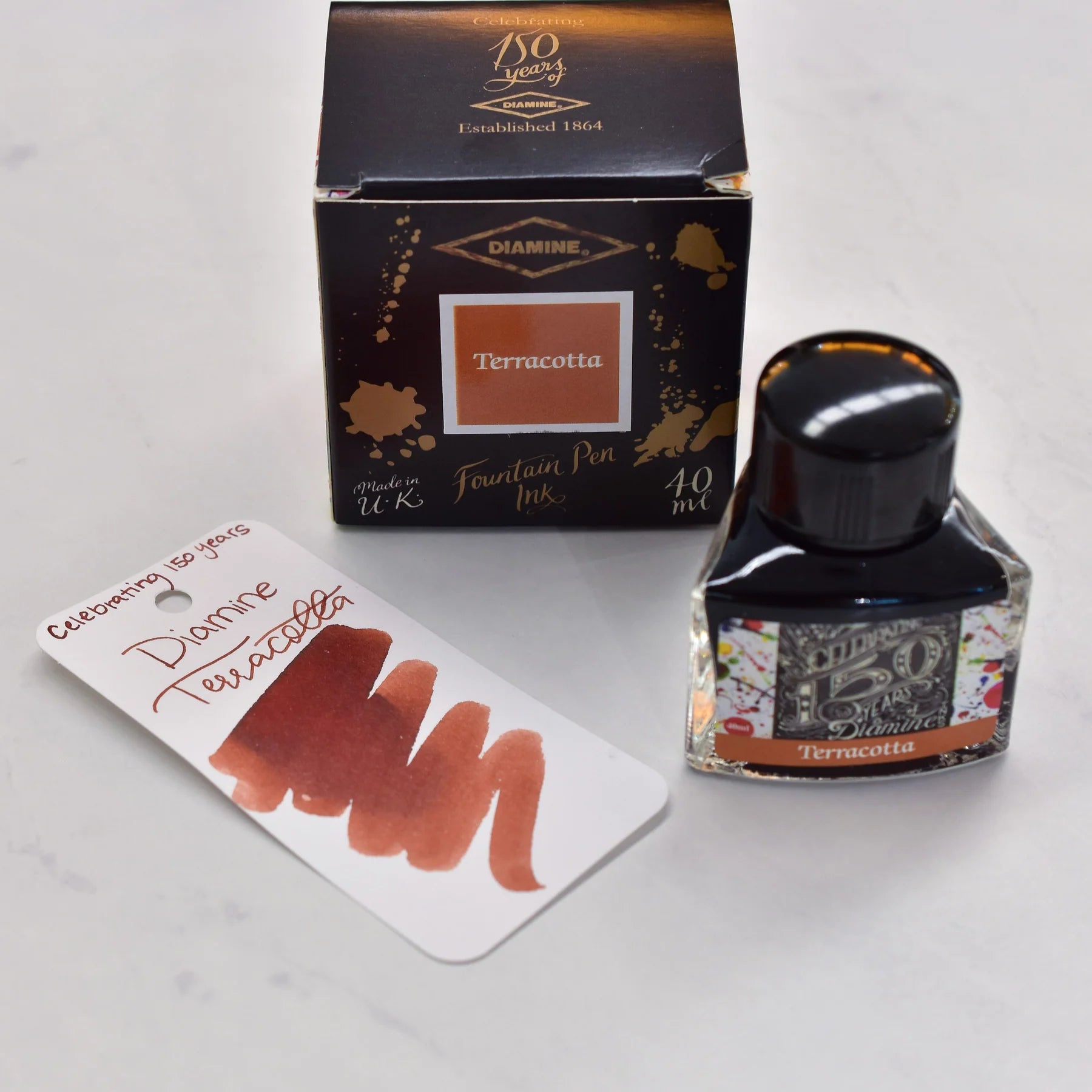 Diamine Ink Bottle 150th Anniversary (Terracotta - 40ml) – Penopedia