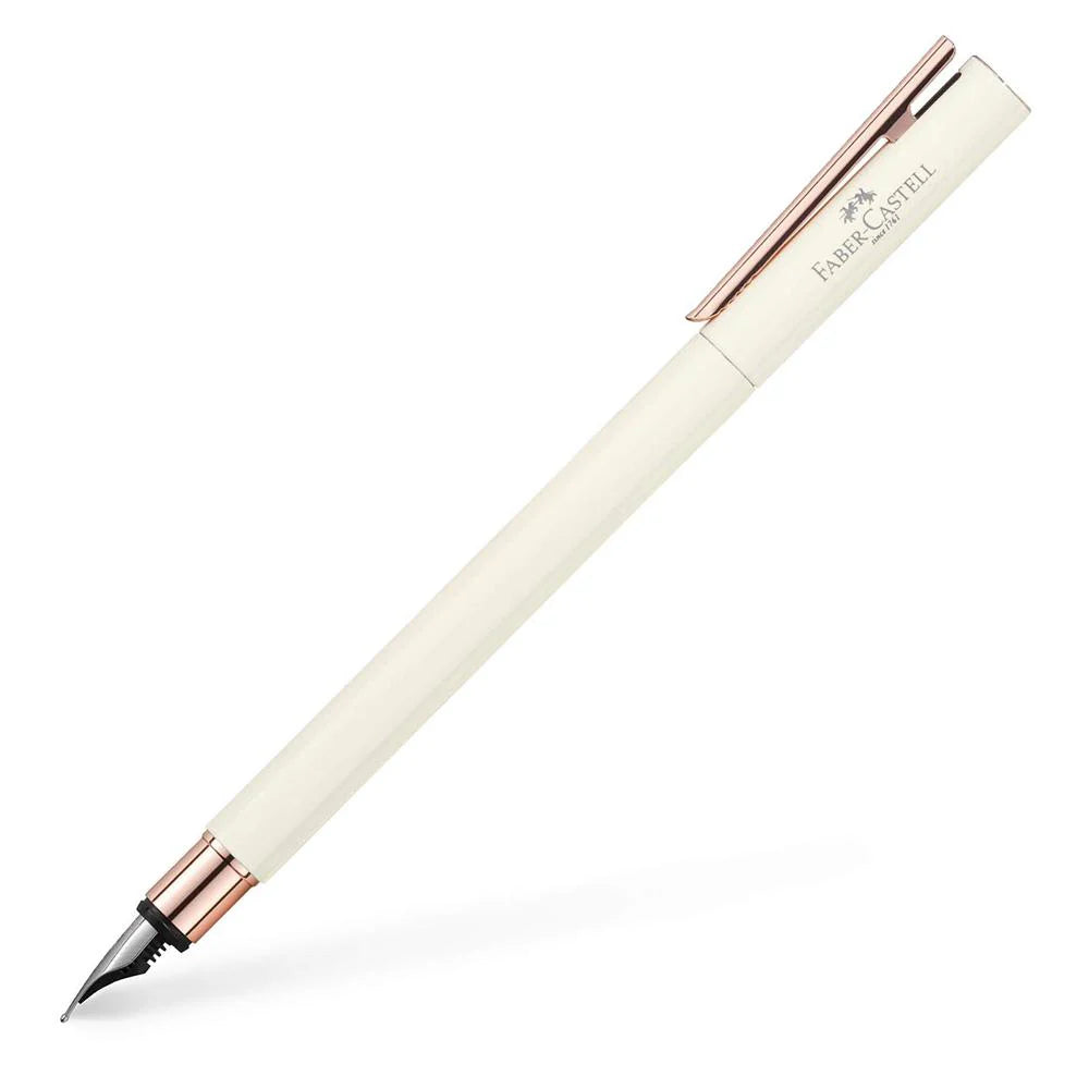 Faber-Castell Neo Slim Ivory Rose Gold Fountain Pen (342501)