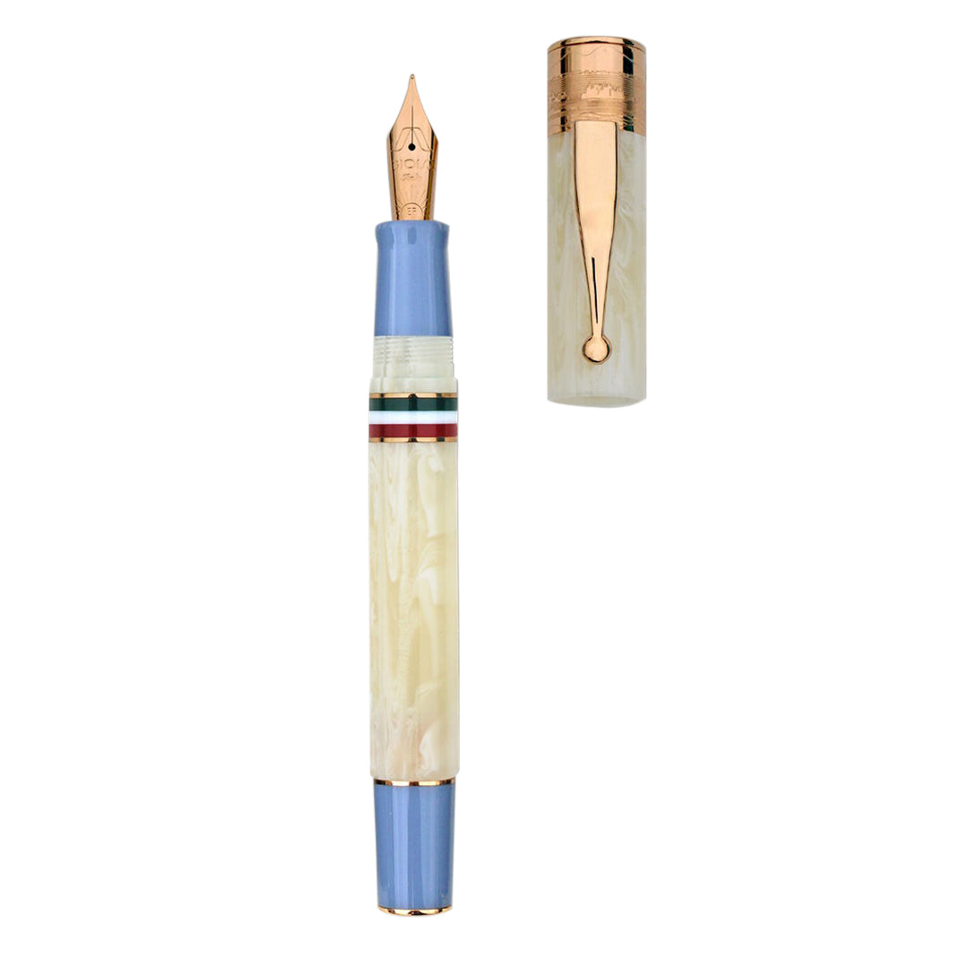 Gioia | Fountain Pen & Rollerball Pen | Partenope | Ivory Blue RGT