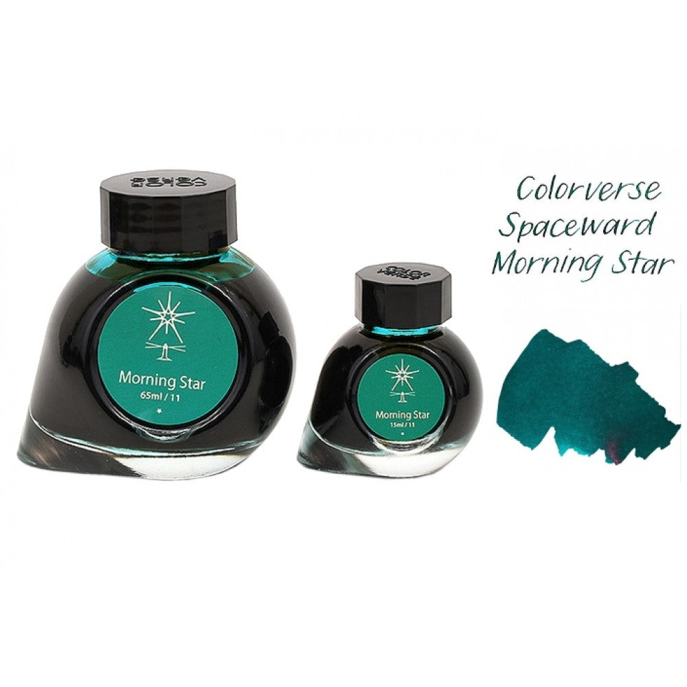 Colorverse Ink | Spaceward Series | Morning Star | Turquoise | 65ml & 15ml | 2 Bottle Set - penpencilink