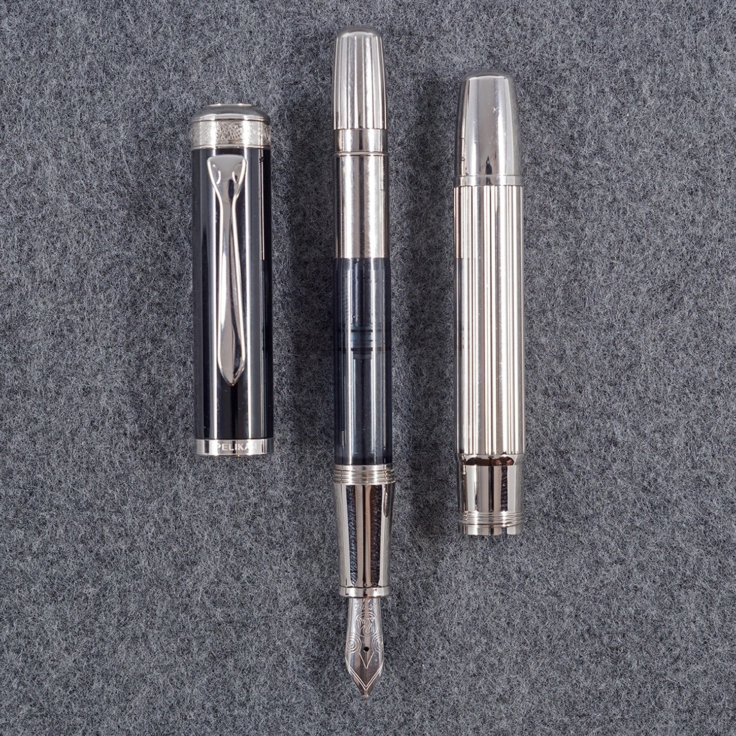 Pelikan Majesty M7005 Silver/Black Fountain Pen 