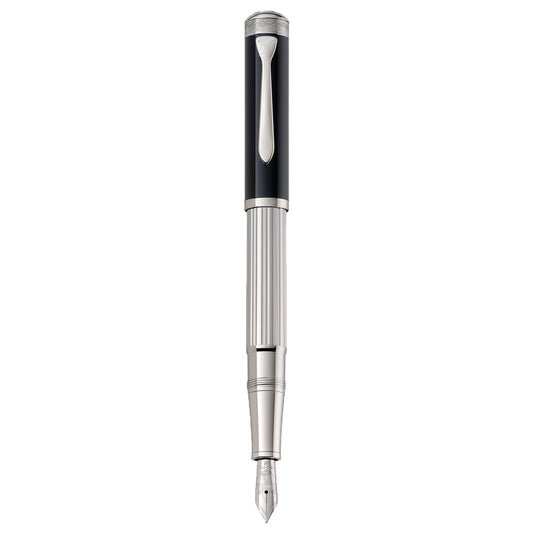 Pelikan Majesty M7005 Silver/Black Fountain Pen