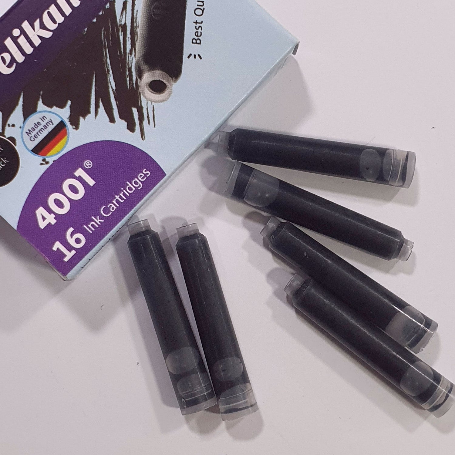 Pelikan TP/6 Short Ink Cartridge (Brilliant Black - Pack of 16) 306225_16