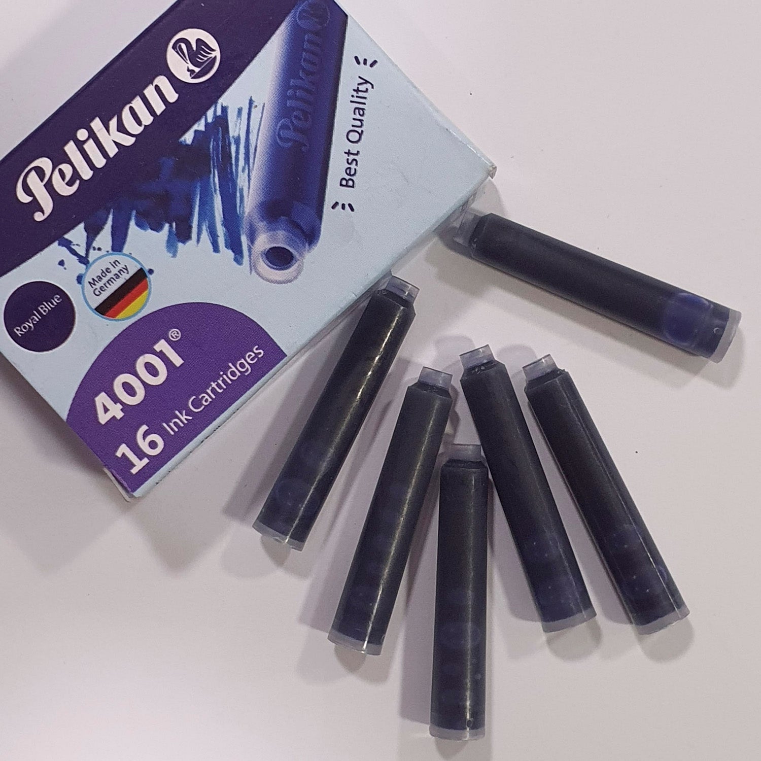 Pelikan TP/6 Short Ink Cartridge (Royal Blue - Pack of 16) 311084_16