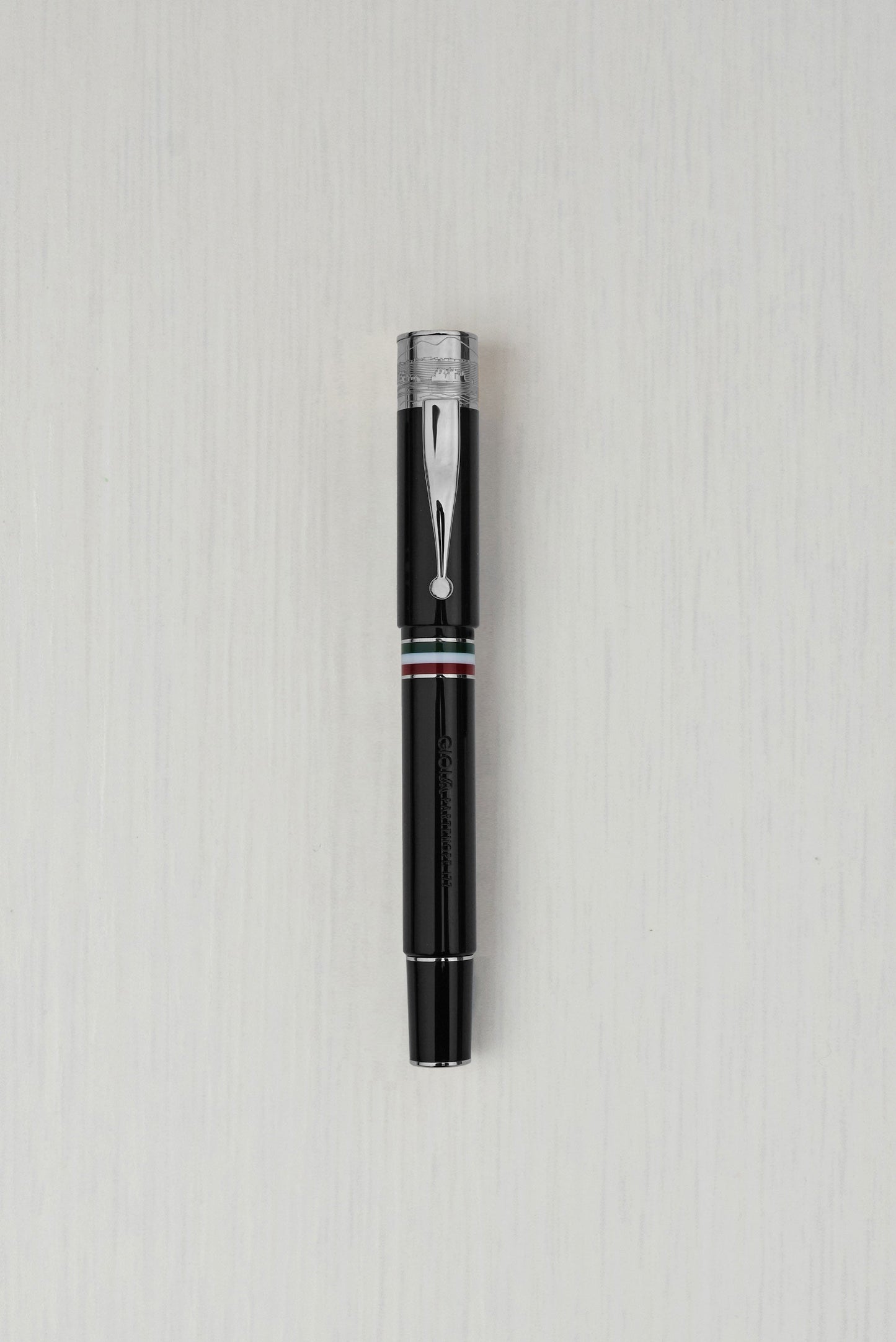 Gioia | Fountain Pen & Rollerball Pen | Partenope | Black | Ruthenium Trims