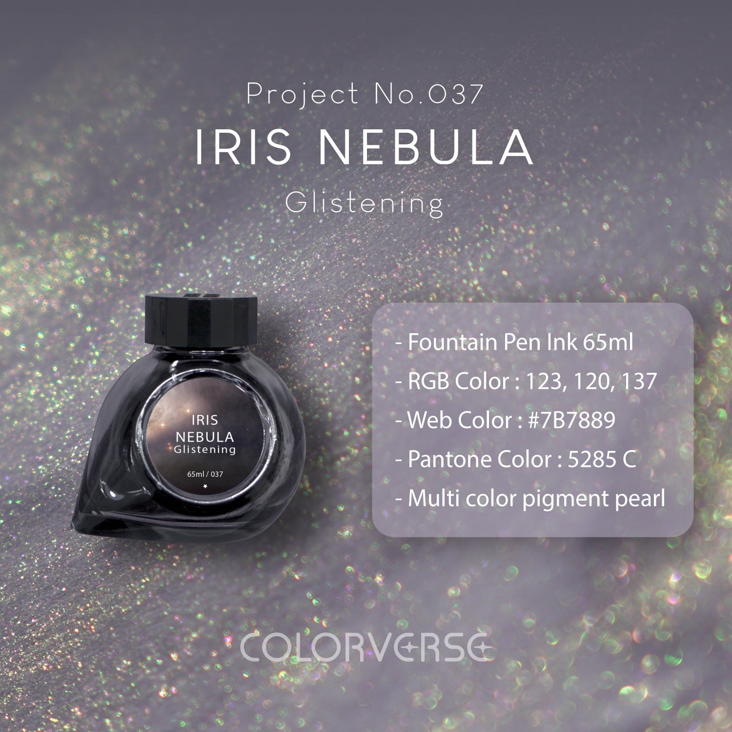 Colorverse | Gray | Fountain Pen Bottled Ink | Project ink | Iris Nebu ...