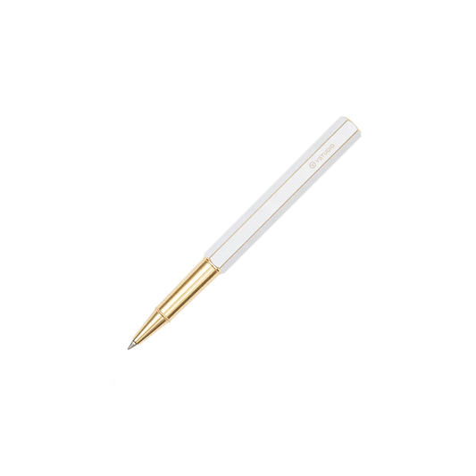Ystudio | Rollerball Pen | Classic Revolve | Brass White