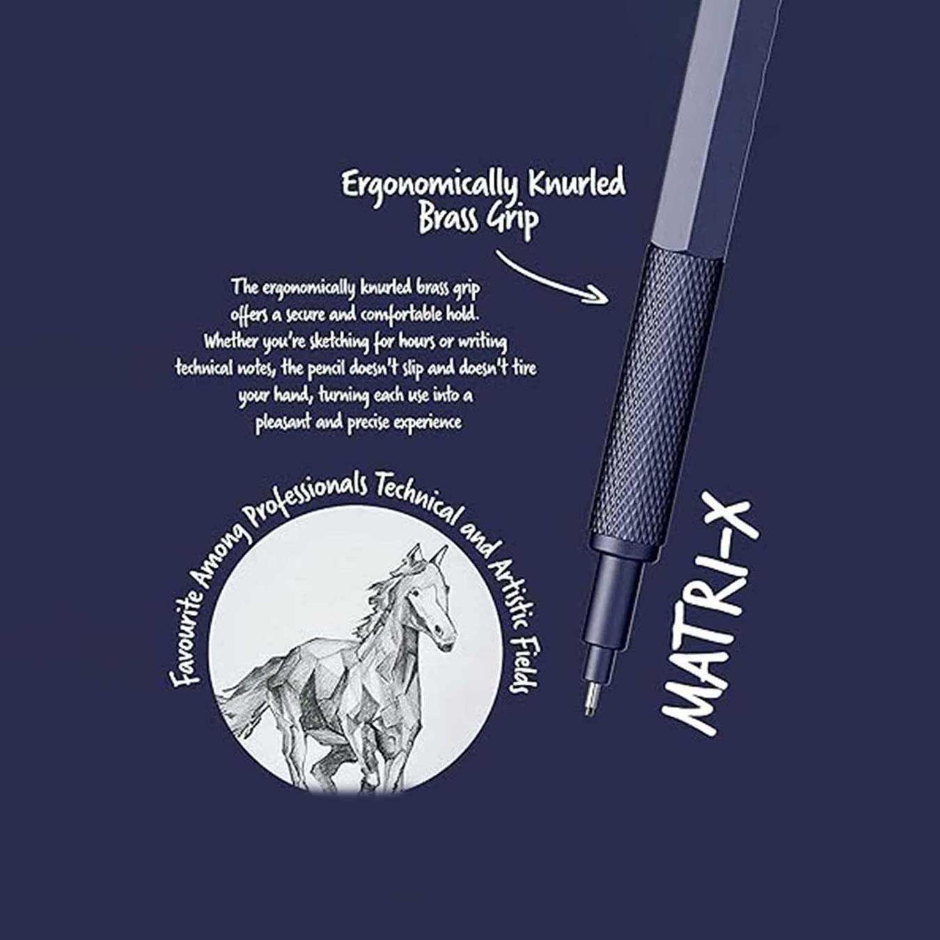 Scrikss | Matri-X | Mechanical Pencil | Dark Blue-0.5mm