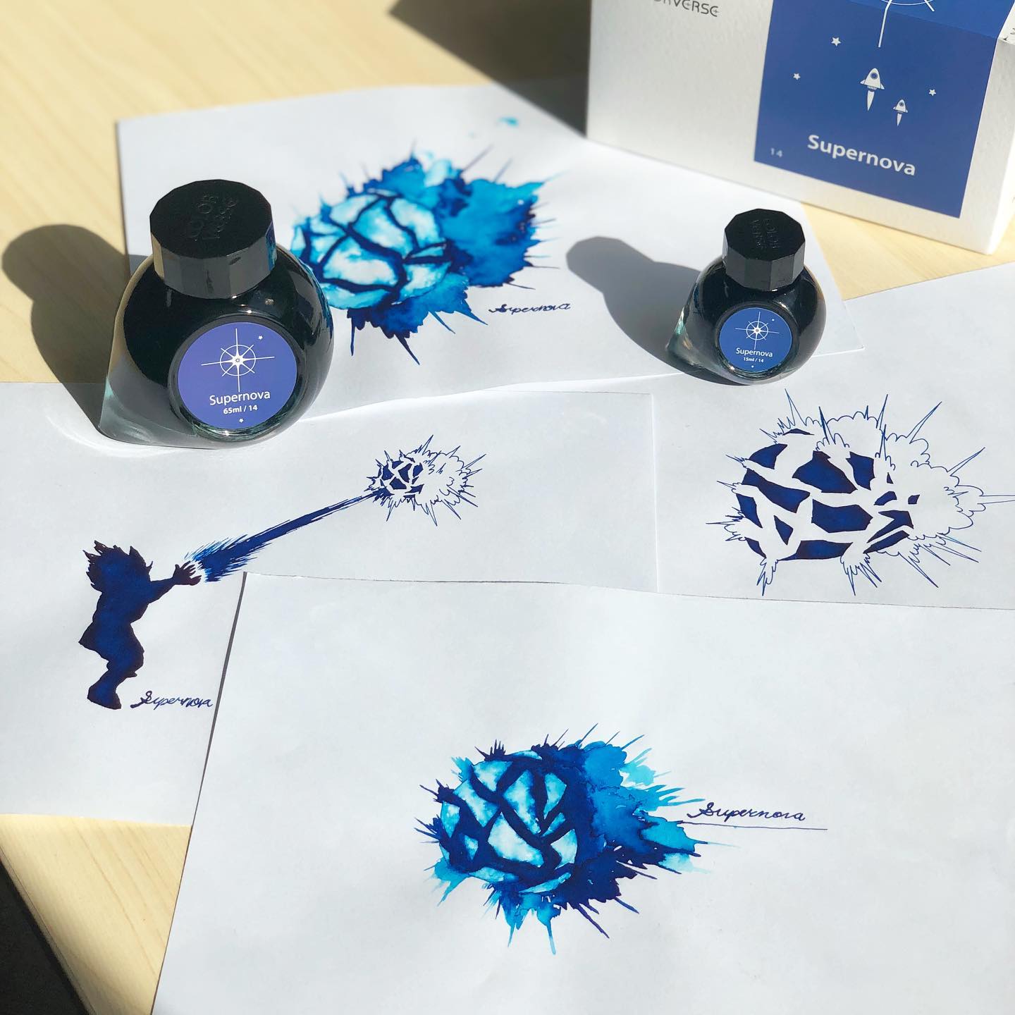 Colorverse | Season 2 | Astrophysics Series | Supernova (65ml) and (15ml) | Blue | 2 Bottle Set | Dye-Based Nontoxic