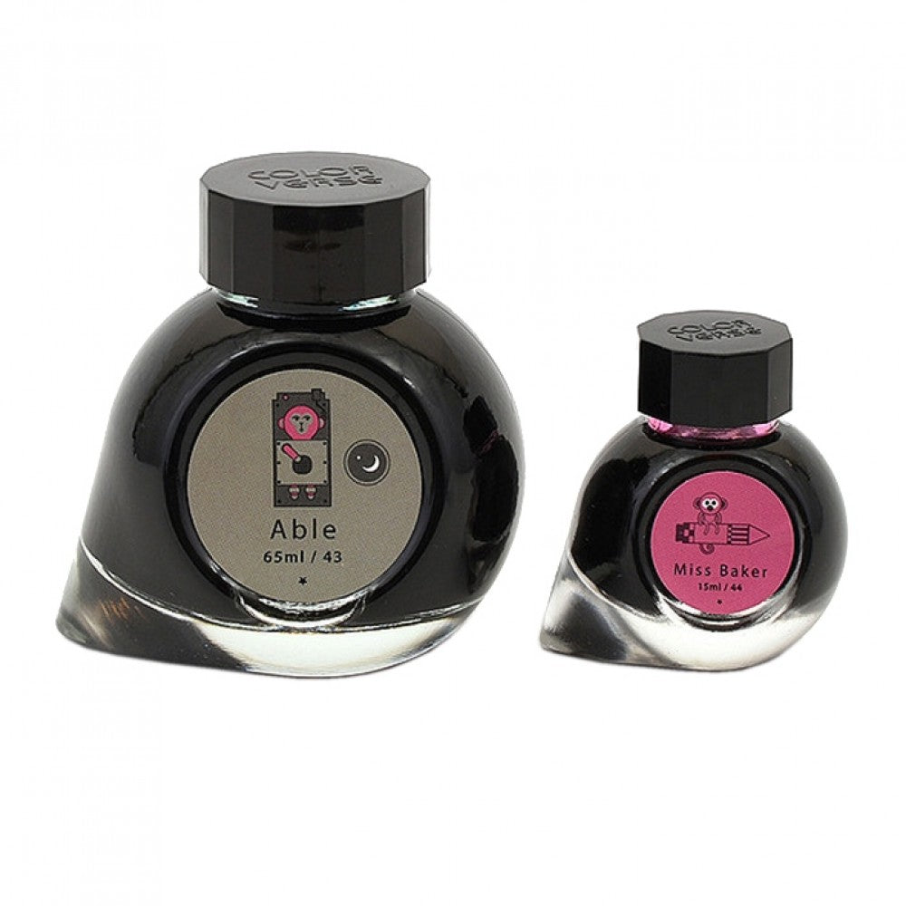 Colorverse Ink | Trailblazer In Space | Able Green & Miss Baker Pink | 65ml & 15ml | 2 Bottle Set - penpencilink