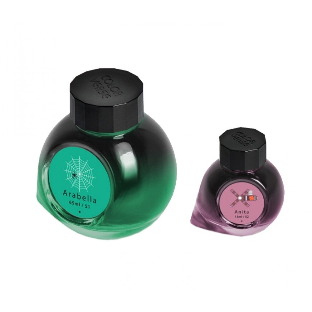 Colorverse Ink | Trailblazer In Space | Arabella Green & Anita Pink | 65ml & 15ml | 2 Bottle Set - penpencilink