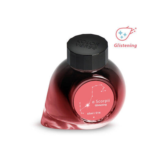 Colorverse Fountain Pen Ink | Red | Project Ink | α Scorpii Glistening- 65ml