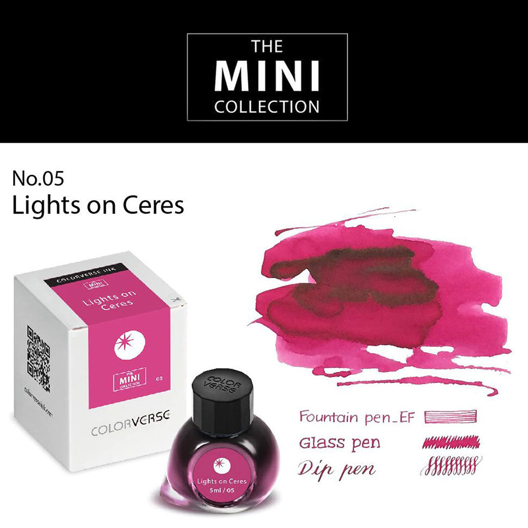 Colorverse Fountain Pen Ink Mini | 5ml | Lights On Ceres | Pink