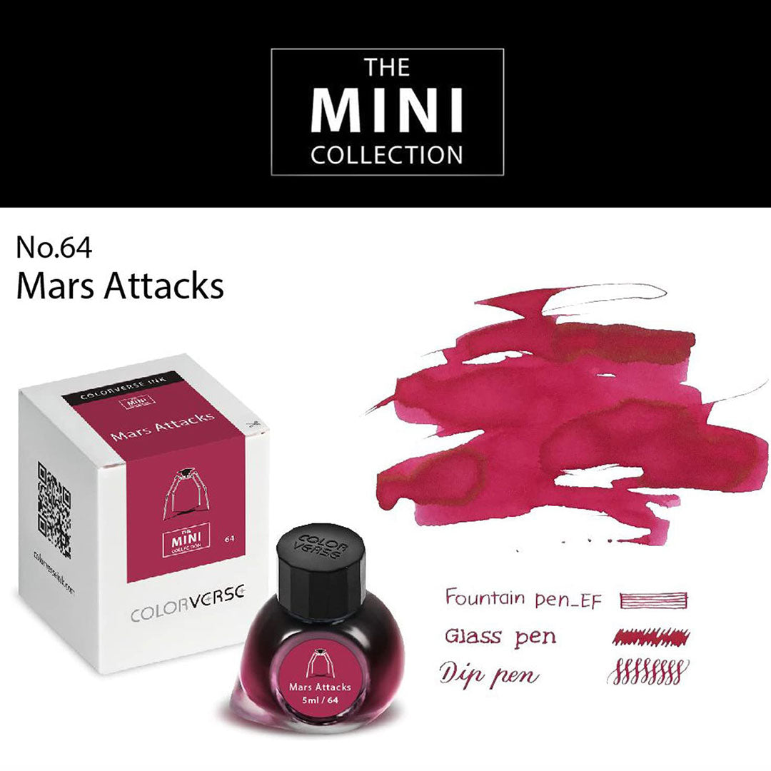 Colorverse Mini | 5ml | Mars Attack | Pink | Fountain Pen Ink