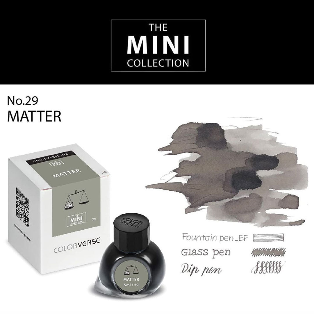 Colorverse  Fountain Pen Ink Mini | 5ml | Matter | Grey