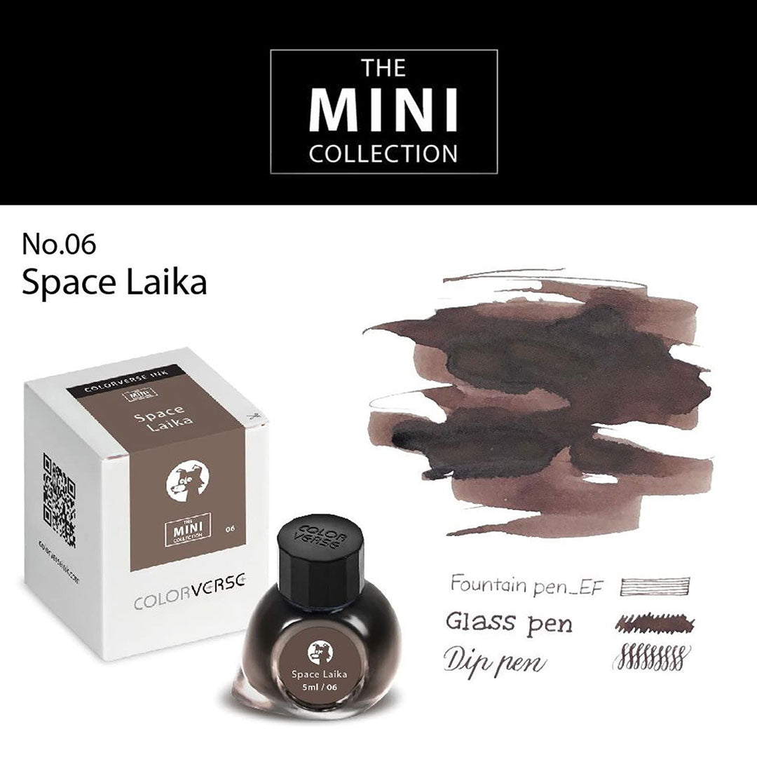 Colorverse Mini | 5ml | Space Laika  | Dark Brown | Fountain Pen Ink