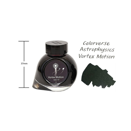 Colorverse Mini | Black | Fountain Pen Bottled Ink | 5ml | Vortex Motion