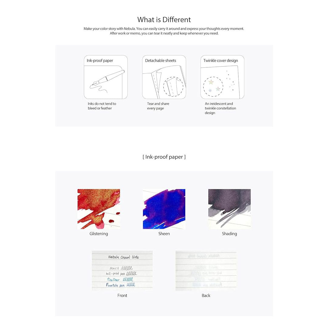 Colorverse | Nebula | Casual Series | Spiral Bound Notebook | Dotted | Dark Navy