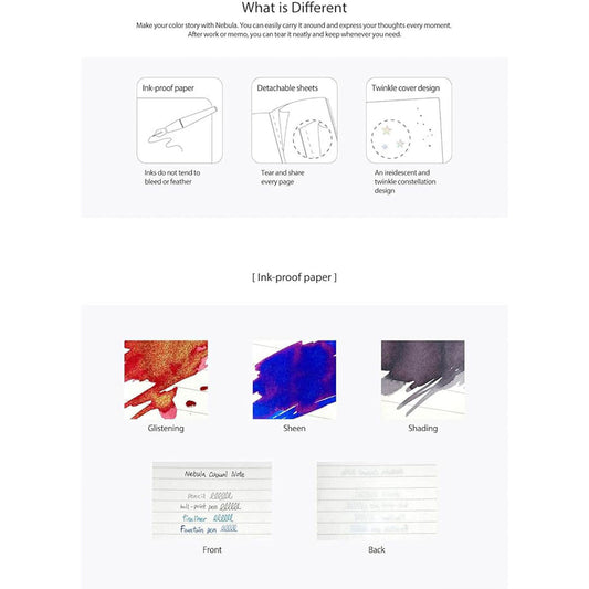 Colorverse | Nebula | Casual Series | Spiral Bound Notebook | Dotted | Turquoise