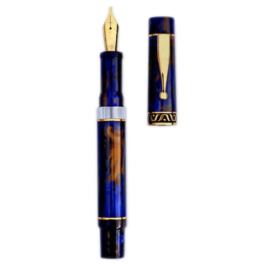Gioia | Fountain Pen | Bellevista | Crepuscolo | Blue-Brown | Gold Trims