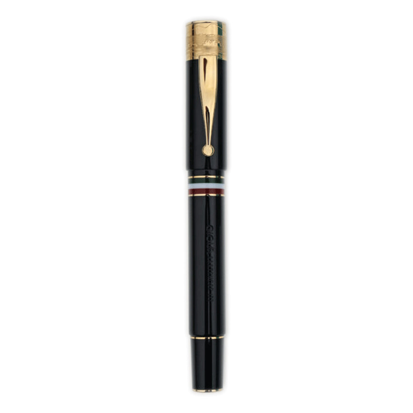 Gioia | Fountain Pen & Rollerball Pen | Partenope | Black Sand | Gold Trims
