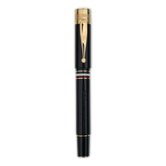 Gioia | Fountain Pen & Rollerball Pen | Partenope | Black Sand | Gold Trims