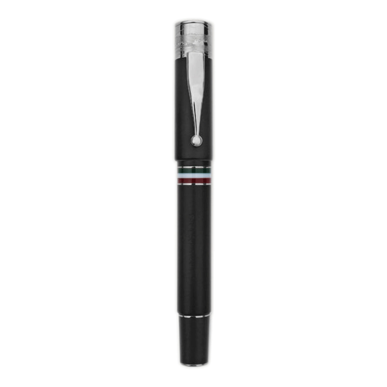 Gioia | Fountain Pen & Rollerball Pen | Partenope | Black Sand | Silver Trims