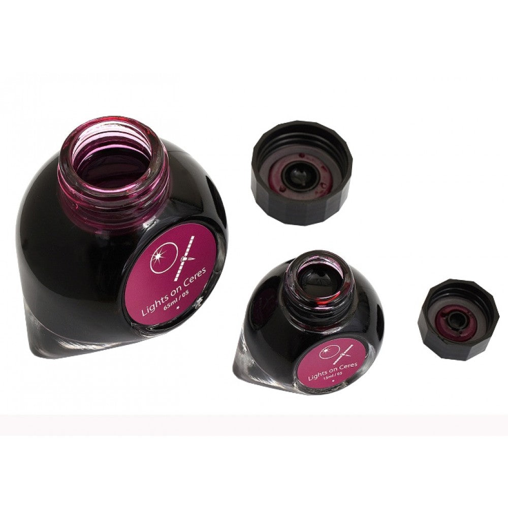 Colorverse | Spaceward Series | Season 1 | Fountain Pen Ink | Light Of Ceres | Purple | 65ml and 15ml | 2 Bottle Set - penpencilink