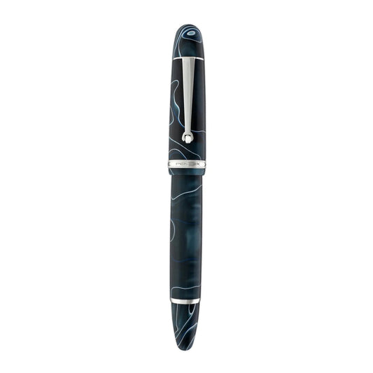 Penlux | Masterpiece Grande | Fountain Pen | Blue Swirl | Piston Filling