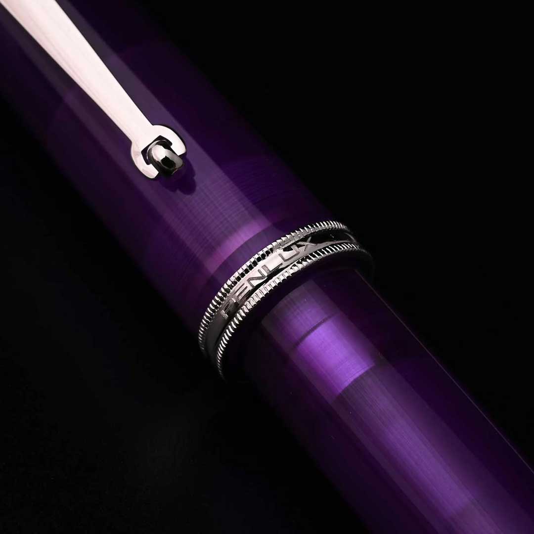 Penlux | Masterpiece Grande | Fountain Pen | Aurora Australis | Purple | Piston Filling