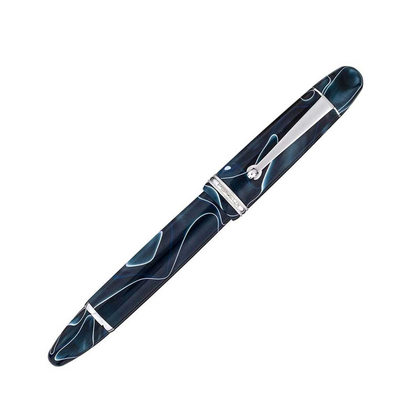 Penlux | Masterpiece Grande | Fountain Pen | Blue Swirl | Piston Filling