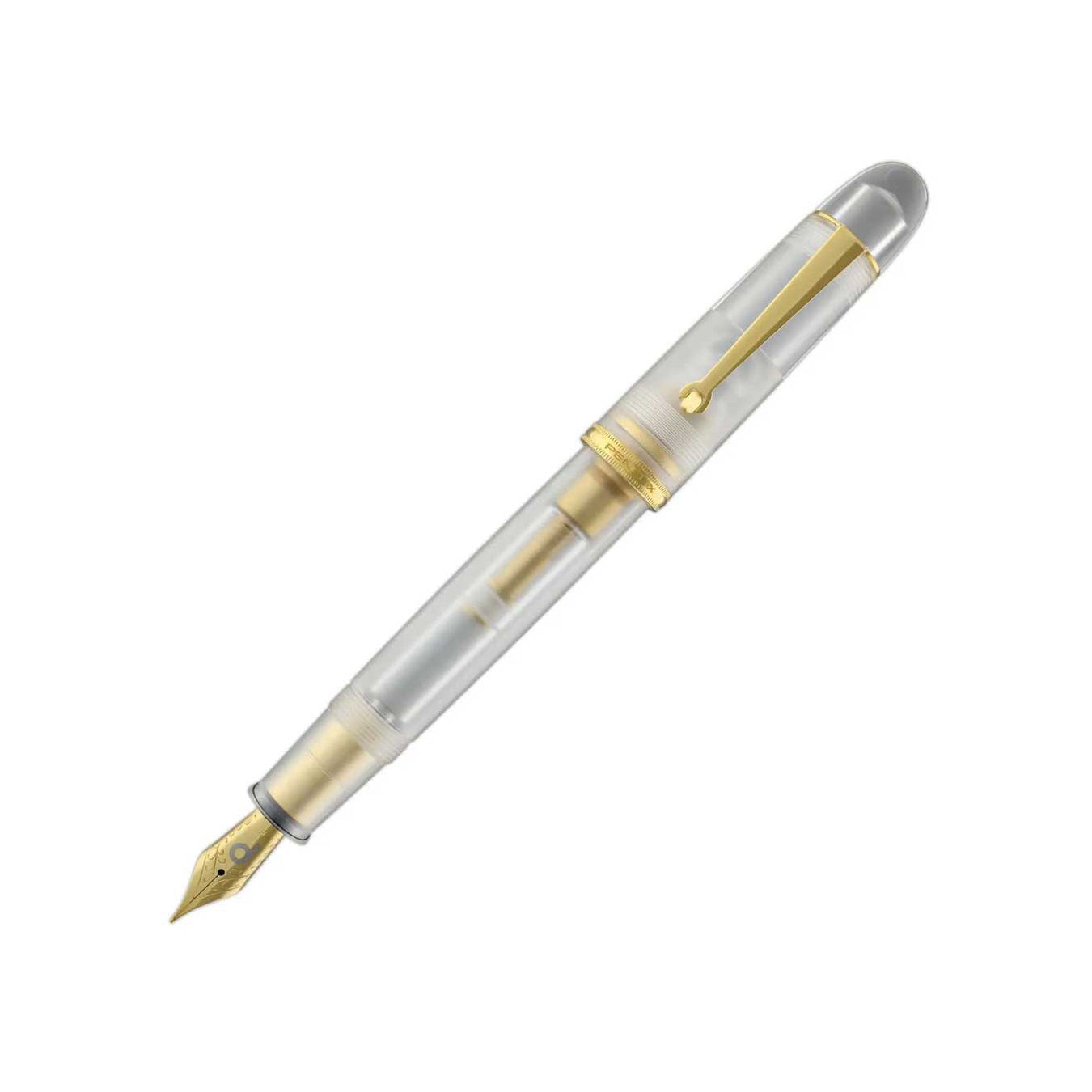 Penlux | Masterpiece Grande | Fountain Pen | Cloudy Bay | Clear Gold Trims | Piston Filling