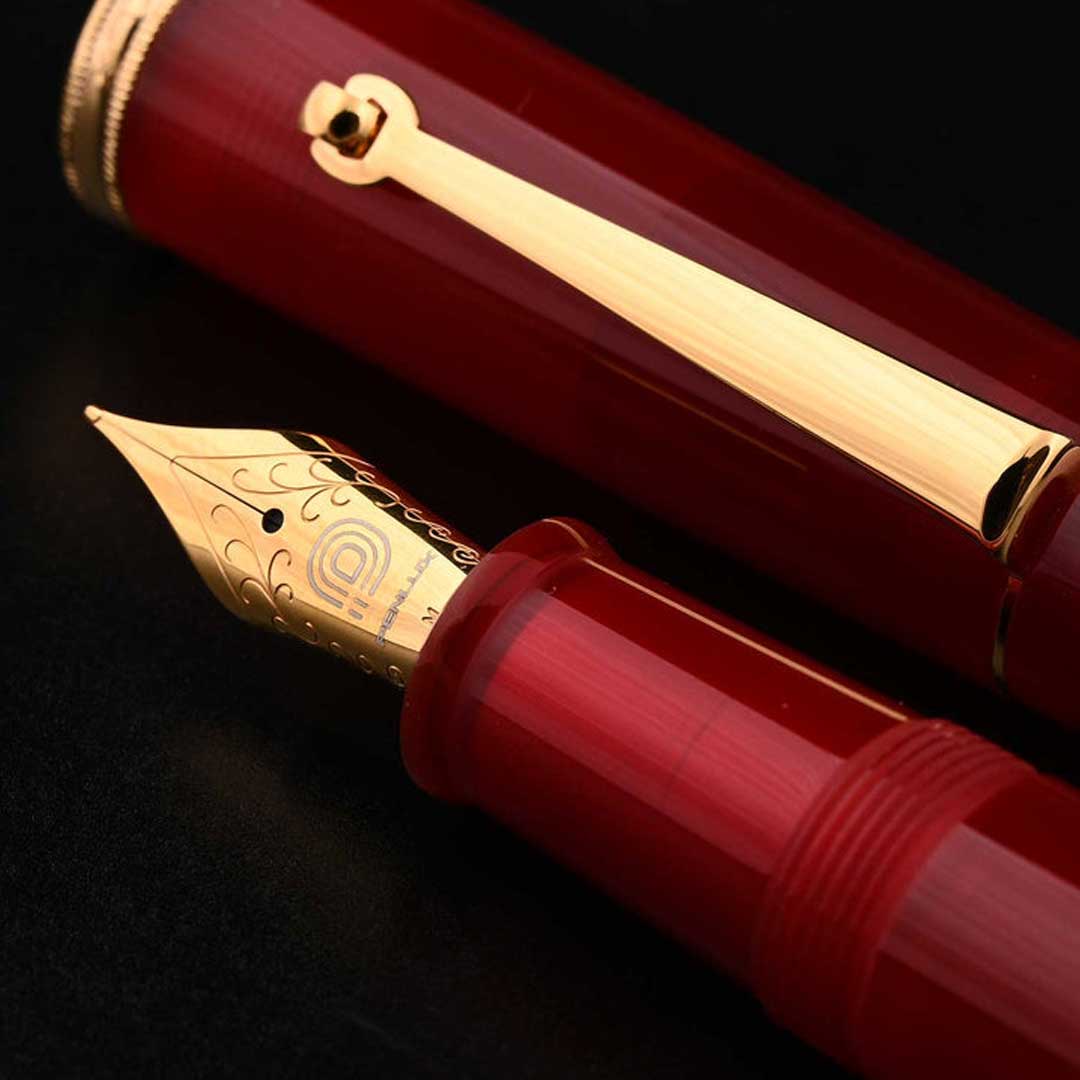 Penlux | Masterpiece Grande | Fountain Pen | Daybreak | Red | Piston Filling