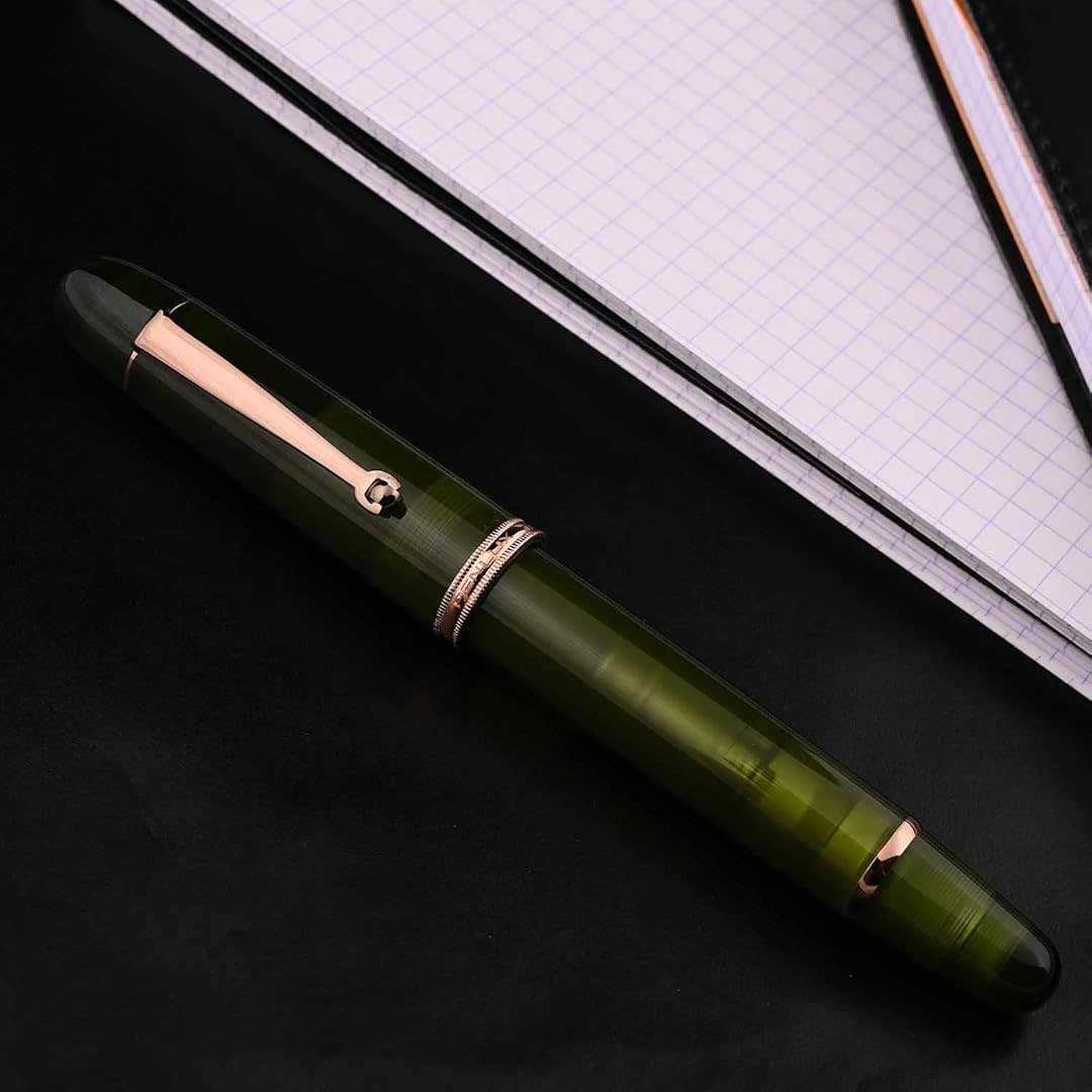 Penlux | Masterpiece Grande | Fountain Pen | Rain Forest | Green | Piston Filling