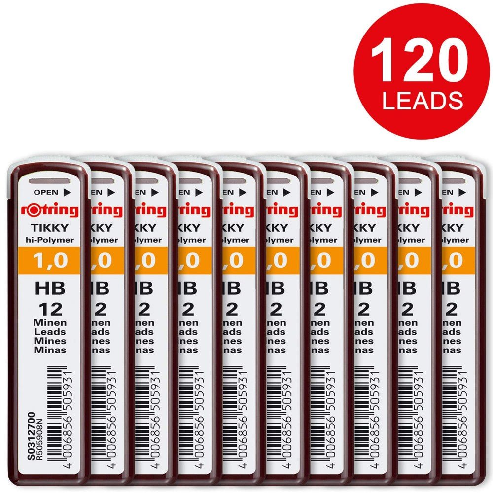 Rotring | Tikky | HB Replacement Leads | Pack of 10 - penpencilink