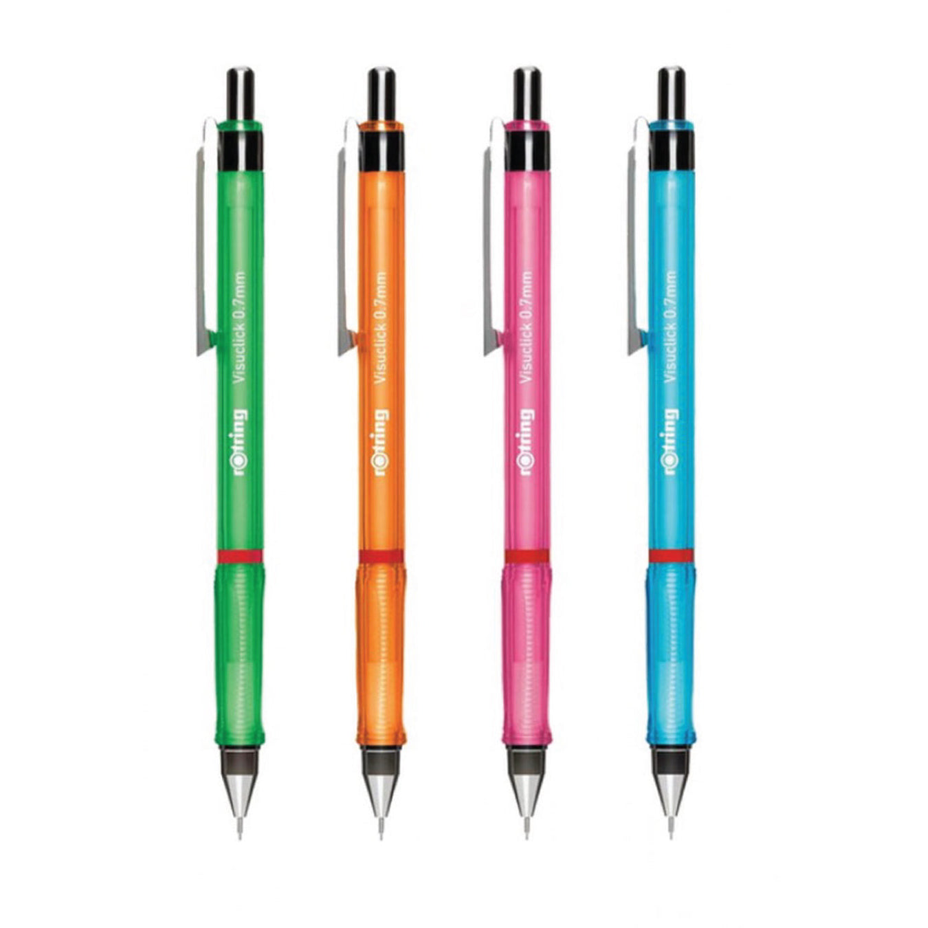 rOtring Visuclick 0.7mm Mechanical Pencil Pink â€“ 24 HB Leads Pack ...