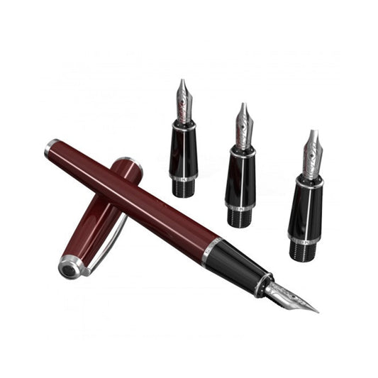 Scrikss Calligraphy Pen Set (medium, 1.1mm, 1.5mm, 2.3mm) | Burgundy