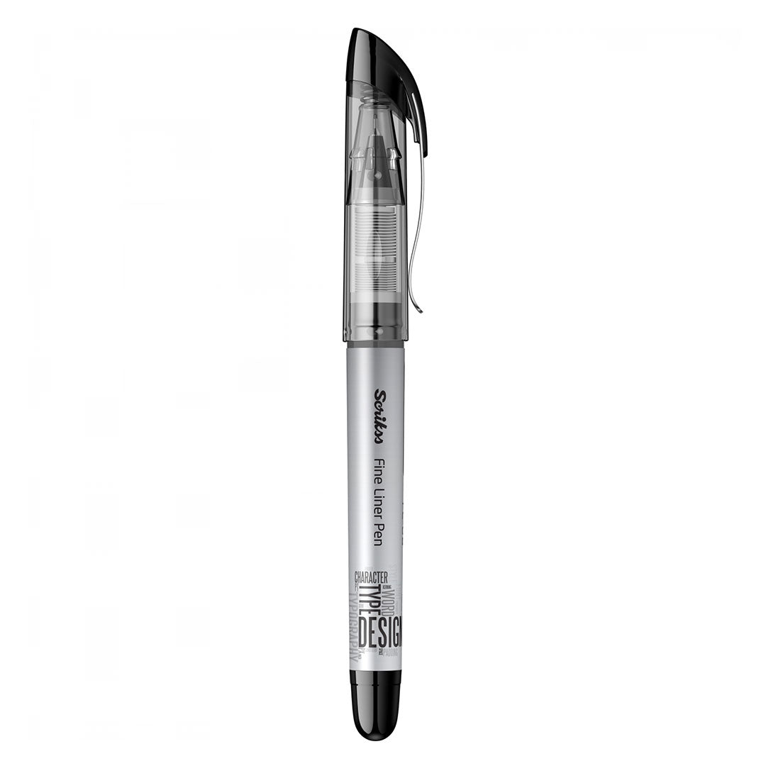 Scrikss FL-68 0.6mm Black Fineliner – Box of 12