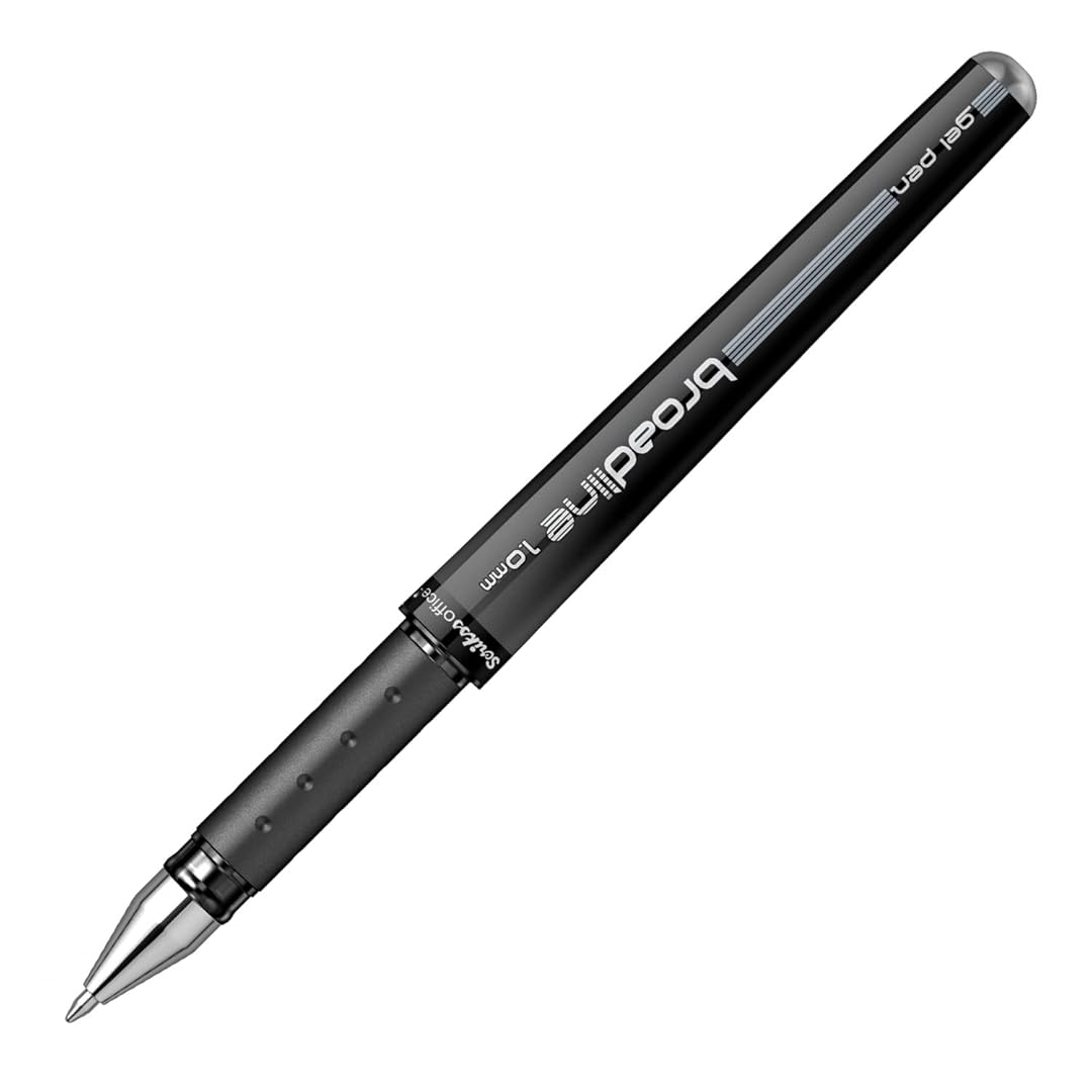 Scrikss Broadline Gel Pen 1mm (Pack Of 12) - Black