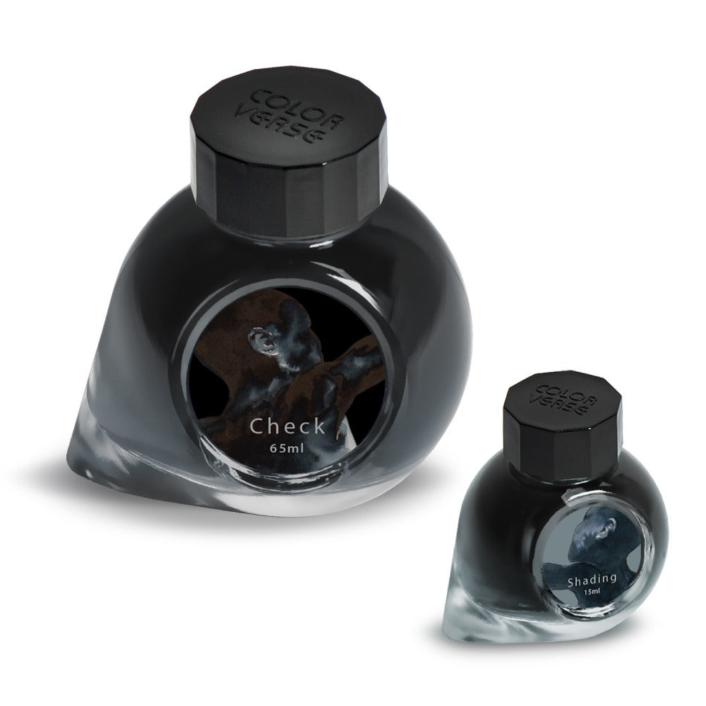 Colorverse | Blue | Fountain Pen Ink Bottled | The Artist Edition | Check & Shading 65ml, 15ml Set
