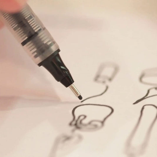 Rotring Tikky Graphic Pigment Liner 0.2mm & 0.5mm Pens - 2 Each With Black Pigmented Ink, Fibre Tip, 4 Pen Set for Art Drawings Mandala Calligraphy Outline Art & Craft