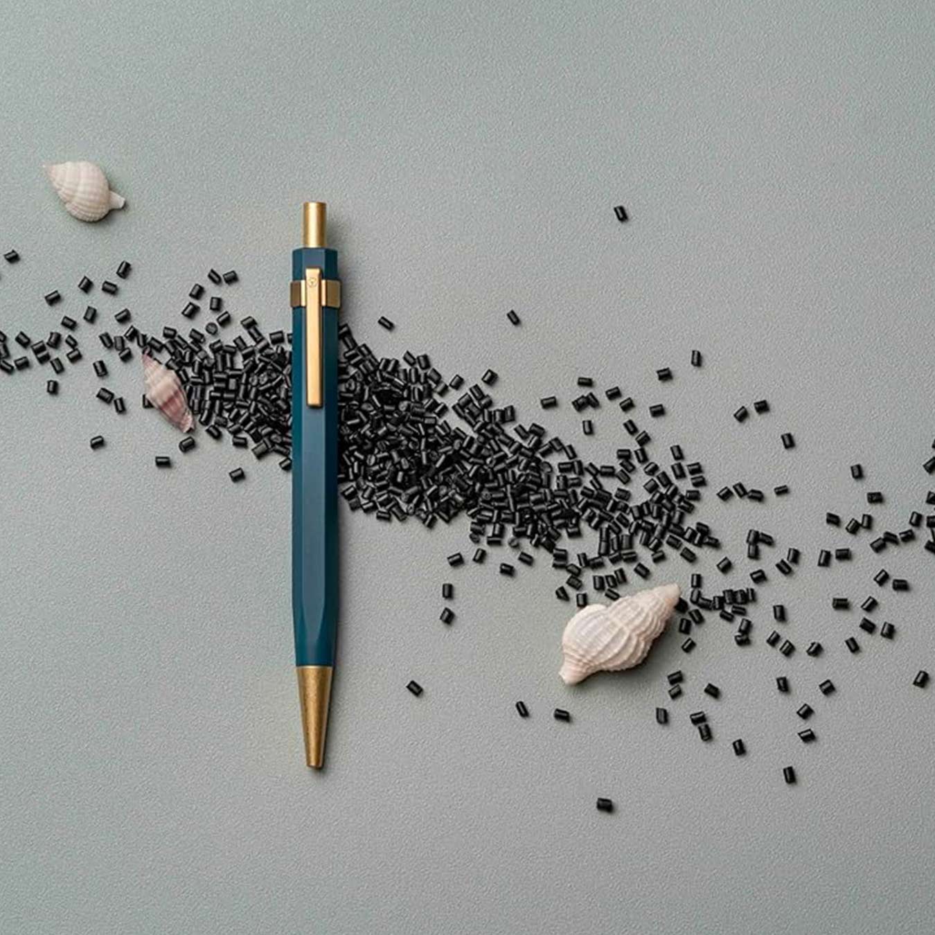 Ystudio Ballpoint Pen - Glamour Evolve, Ocean Sustainable in Sea Indigo