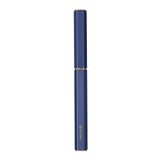 Ystudio Classic Revolve Fountain Pen - Blue Hexogon | Medium Nib